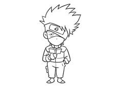 旗木卡卡西簡(jiǎn)筆畫(huà)圖片含上色