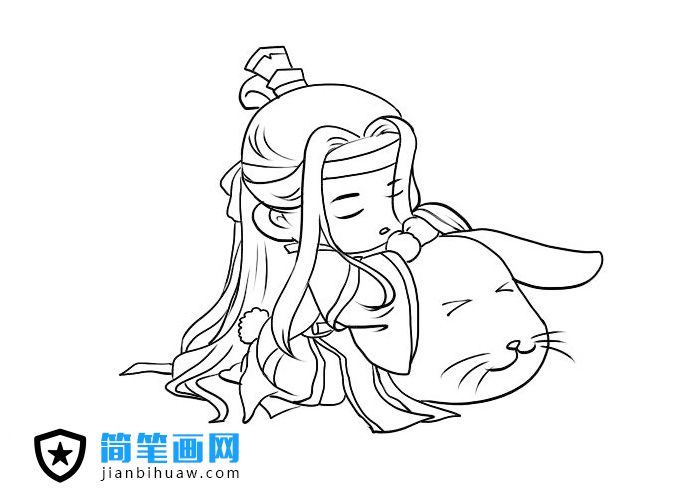 藍忘機Q版簡筆畫圖片